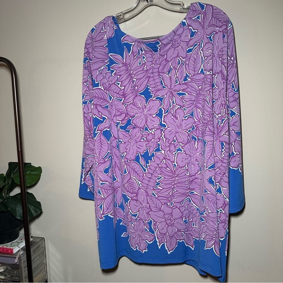 Bob Mackie Artsy Tropical Floral Blouse 3X - Picture 13 of 14